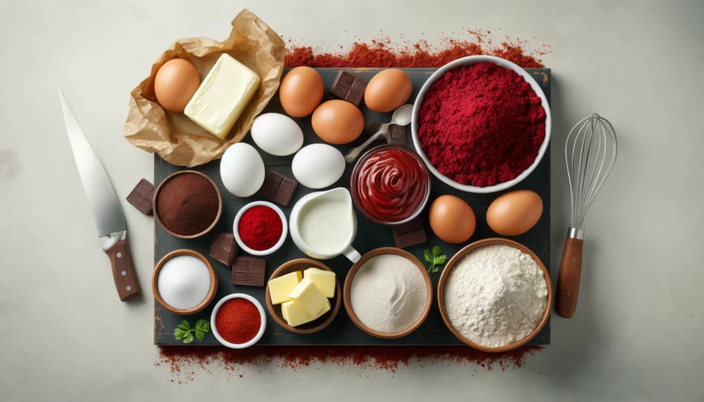 ingredientes queque red velvet